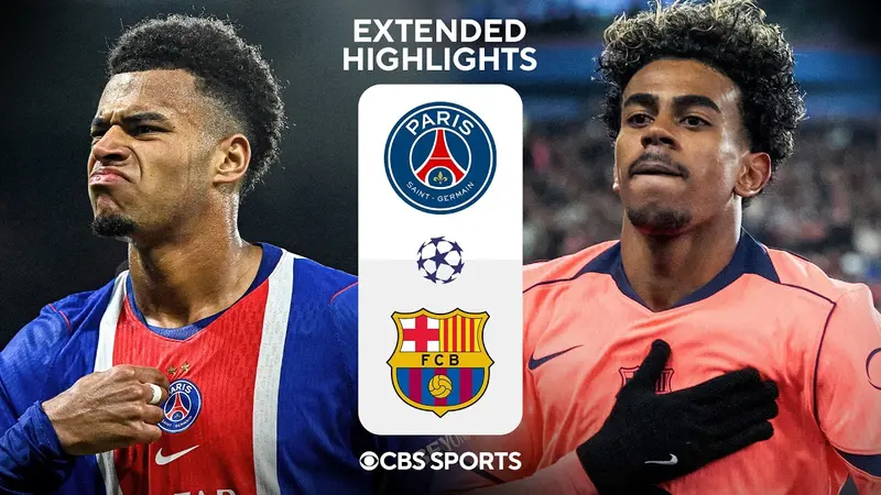 Champions League action from an extended highlights broadcast