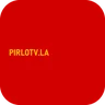 Pirlo TV app icon: the gold PIRLOTV.LA wordmark on Pirlo red